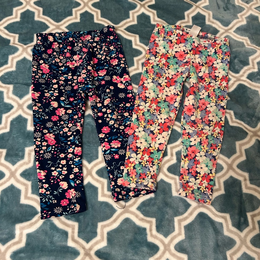 Floral Patterned Leggings Set